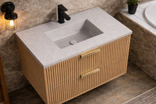 San Diego 36" Floating Bathroom Vanity Oak