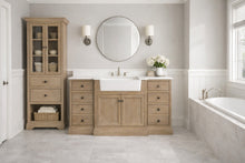 Kelly 60" Bathroom Vanity Weathered Fir - White Engineered Stone Countertop