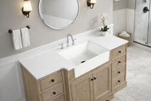 Kelly 60" Bathroom Vanity Weathered Fir - White Engineered Stone Countertop