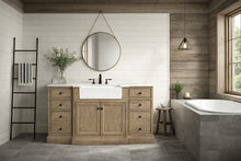 Kelly 60" Bathroom Vanity Weathered Fir - White Engineered Stone Countertop