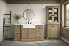 Kelly 60" Bathroom Vanity Weathered Fir - White Engineered Stone Countertop