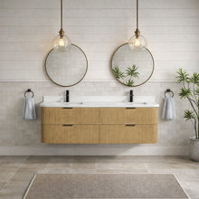 Chantal 60" Floating Bathroom Vanity Oak