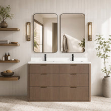Aria 55" Bathroom Vanity in Smoked Oak
