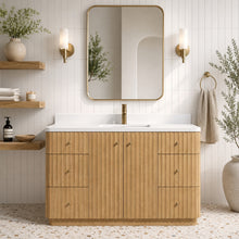 La Jolla 55" Bathroom Vanity Washed Oak