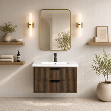 San Diego 30" Floating Bathroom Vanity Walnut