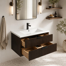 San Diego 30" Floating Bathroom Vanity Walnut