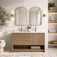 San Diego 55" Freestanding Bathroom Vanity Oak
