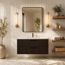 San Diego 36" Floating Bathroom Vanity Walnut