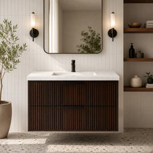 San Diego 36" Floating Bathroom Vanity Walnut