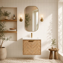 Carlsbad 24" Floating Bathroom Vanity Weathered Fir