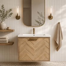 Carlsbad 24" Floating Bathroom Vanity Weathered Fir