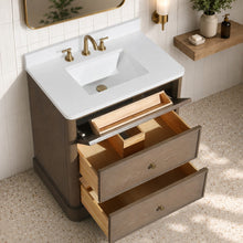 Jane 30" Bathroom Vanity Smoked Oak
