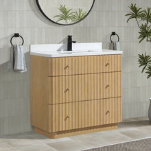 La Jolla 36" Bathroom Vanity Washed Oak
