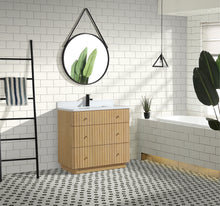 La Jolla 36" Bathroom Vanity Washed Oak
