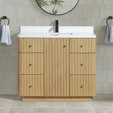 La Jolla 42" Bathroom Vanity Washed Oak