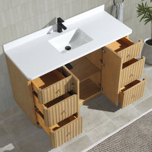 La Jolla 55" Bathroom Vanity Washed Oak