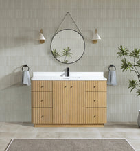 La Jolla 55" Bathroom Vanity Washed Oak