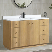 La Jolla 55" Bathroom Vanity Washed Oak