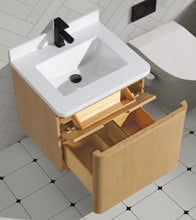 Lucas 24" Floating Bathroom Vanity Washed Oak