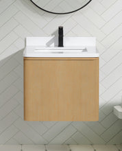 Lucas 24" Floating Bathroom Vanity Washed Oak