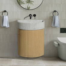 Malibu 18" Floating Bathroom Vanity Washed Oak