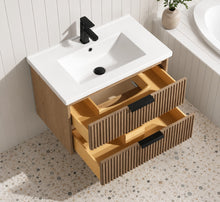 San Diego 30" Floating Bathroom Vanity Weathered Fir