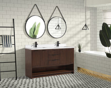 San Diego 55" Freestanding Bathroom Vanity Walnut