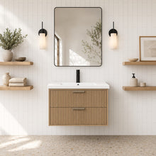 San Diego 30" Floating Bathroom Vanity Oak