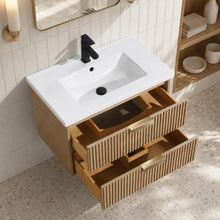 San Diego 30" Floating Bathroom Vanity Oak