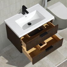 San Diego 30" Floating Bathroom Vanity Walnut