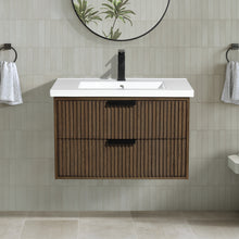 San Diego 30" Floating Bathroom Vanity Walnut