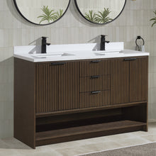 San Diego 55" Freestanding Bathroom Vanity Walnut