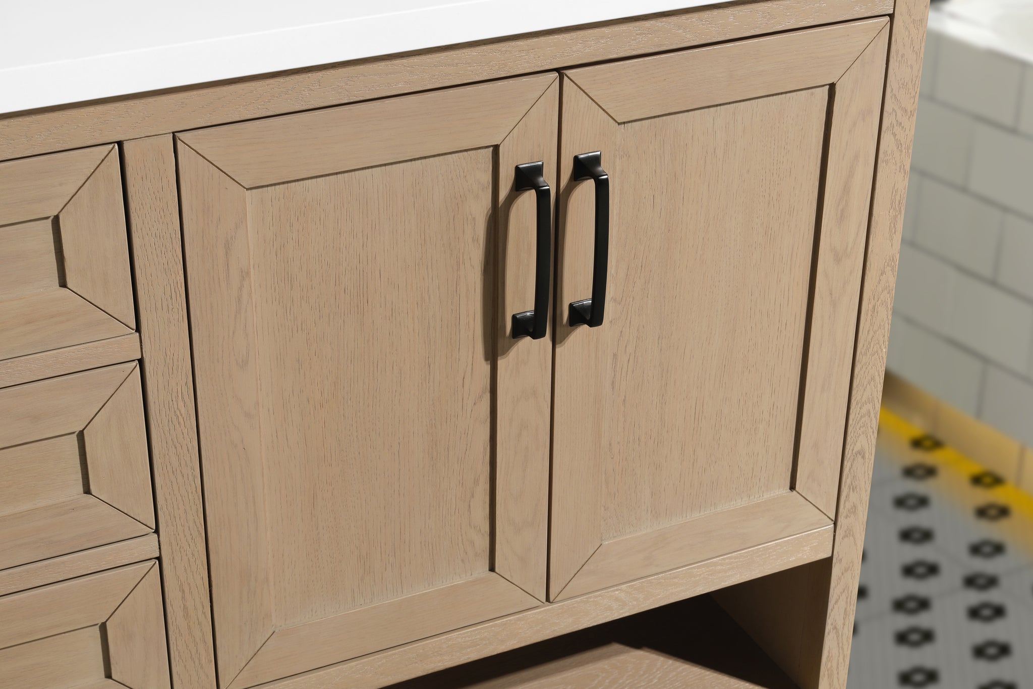 Venice 72" Bathroom Vanity Oak Gray Finish – Ari Kitchen & Bath