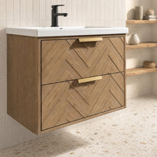 Carlsbad 30" Floating Bathroom Vanity Weathered Fir
