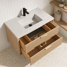Hermosa 36" Floating Bathroom Vanity Oak