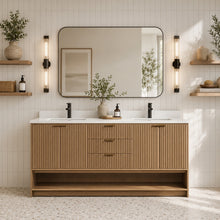 San Diego 72" Freestanding Bathroom Vanity Oak
