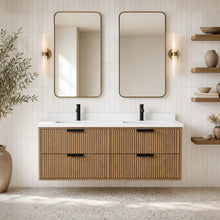 San Diego 55" Floating Bathroom Vanity Weathered Fir