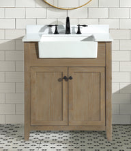 Sally 30" Bathroom Vanity Weathered Fir Finish - White Engineered Countertop