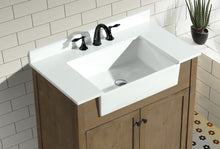 Sally 36" Bathroom Vanity Weathered Fir - White Engineered Countertop