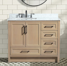 Huntington 42" Bathroom Vanity Oak Gray - Carrara Marble Countertop