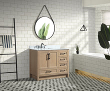 Huntington 42" Bathroom Vanity Oak Gray - Carrara Marble Countertop