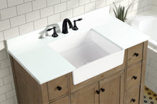 Sally 42" Bathroom Vanity Weathered Fir - White Engineered Countertop
