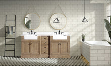 Kelly 72" Bathroom Vanity Weathered Fir - White Engineered Countertop