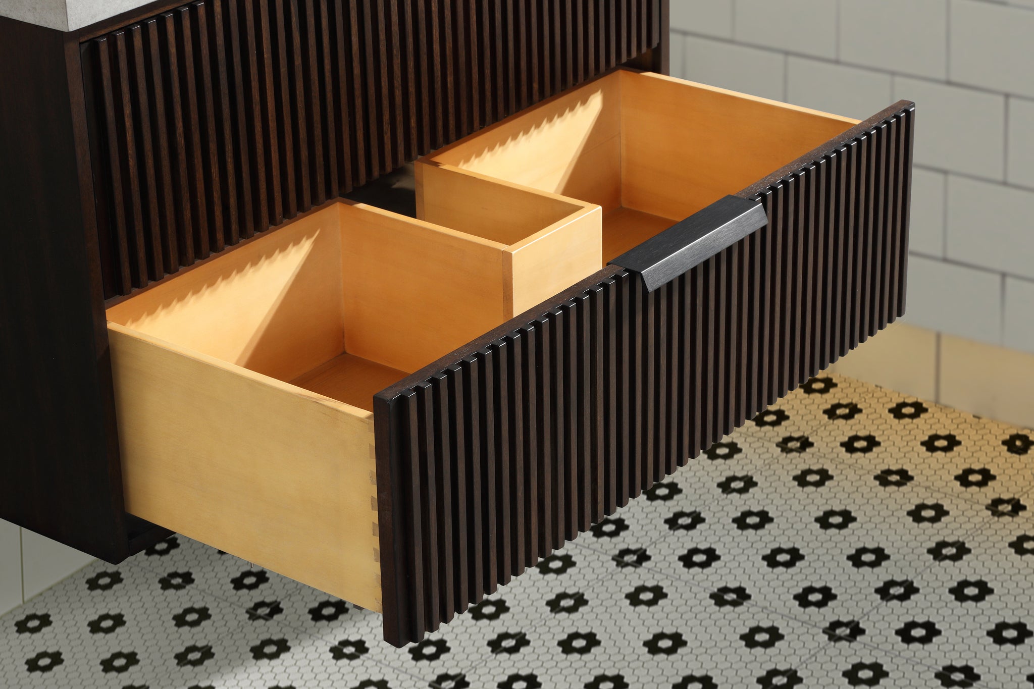 San Diego 36" Floating Bathroom Vanity Walnut Ari Kitchen & Bath