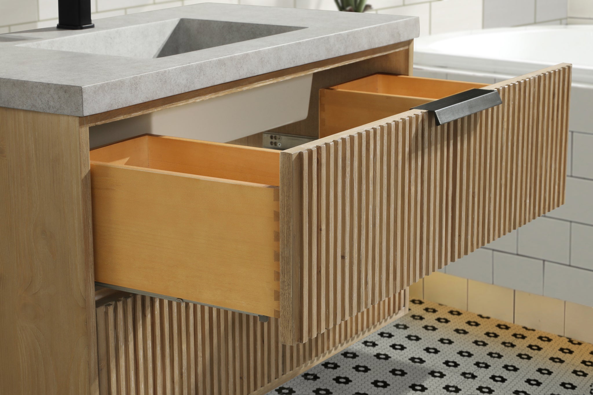 San Diego 36" Floating Bathroom Vanity Weathered Fir Ari Kitchen & Bath