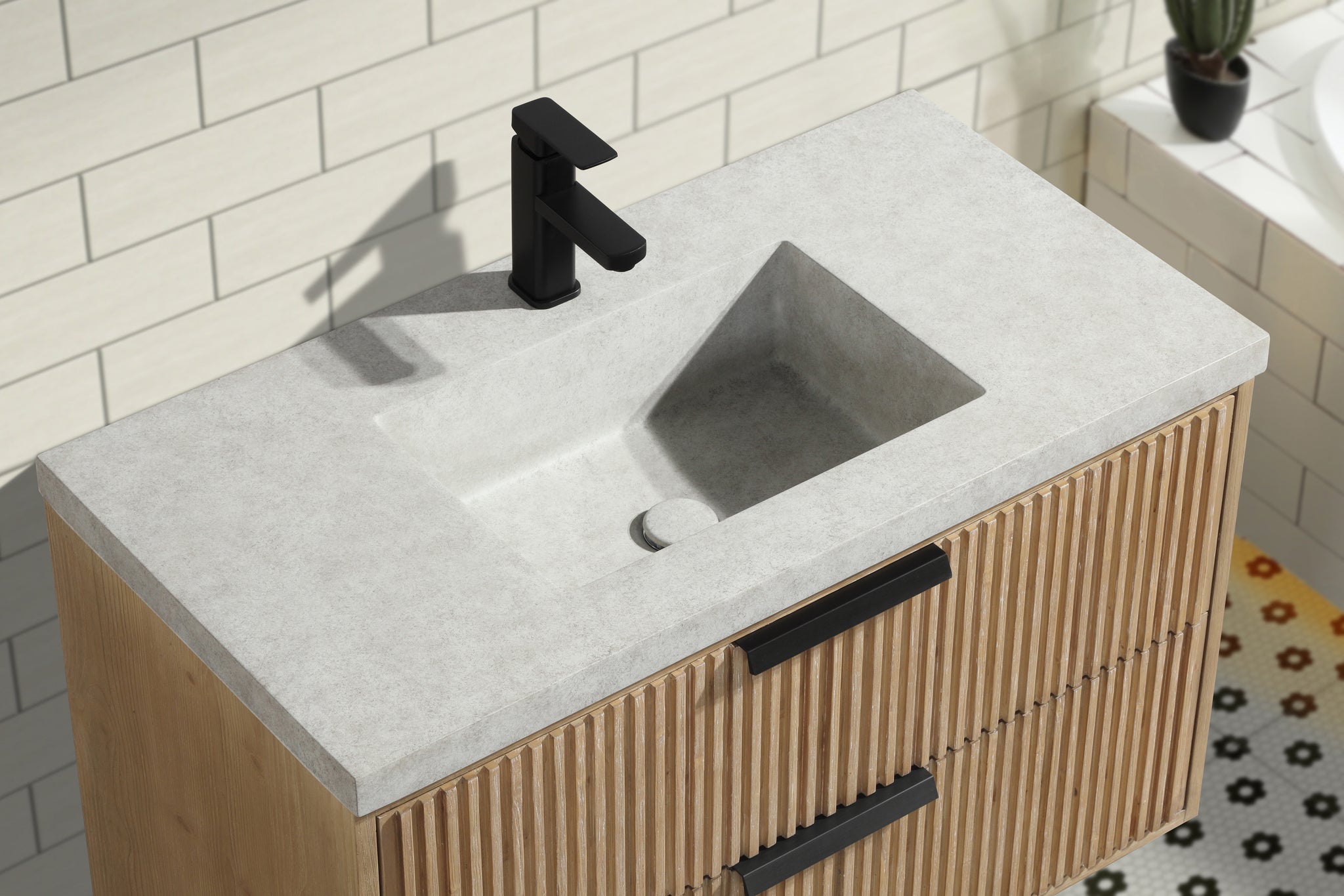 San Diego 36" Floating Bathroom Vanity Weathered Fir Ari Kitchen & Bath